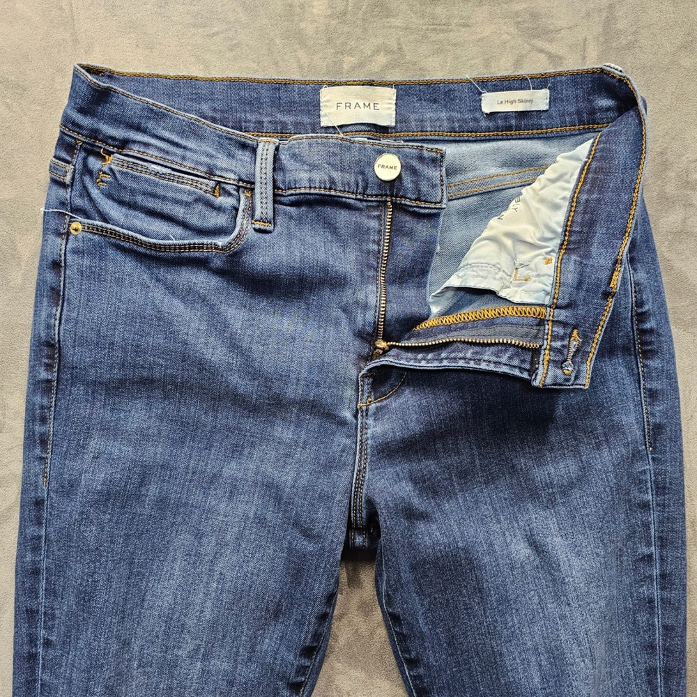 FRAME Le High Skinny Jeans Dublin Blue High Rise Denim Size 29 LHSK865